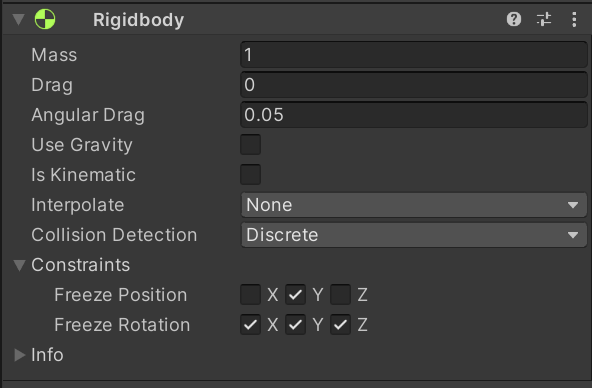 Rigidbody balle