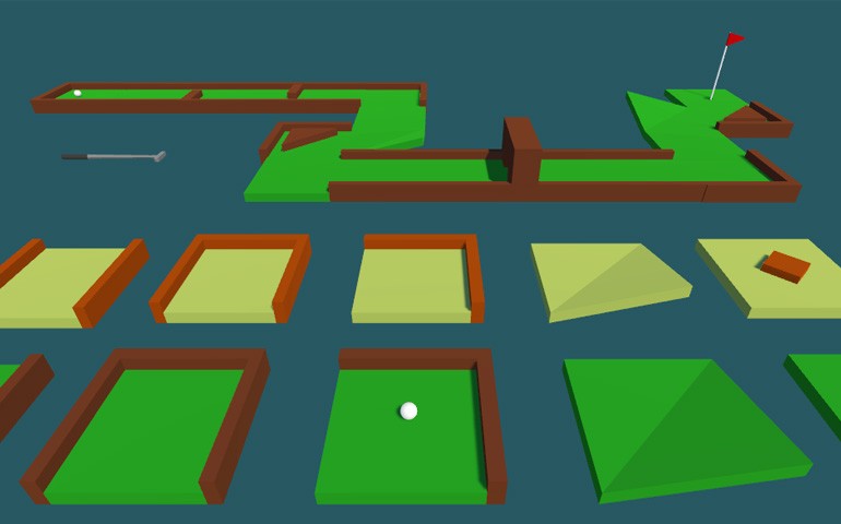 Kit Golf Low Poly : Pour créer un mini golf 3D !